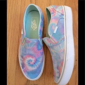 Tie dye vans shoes